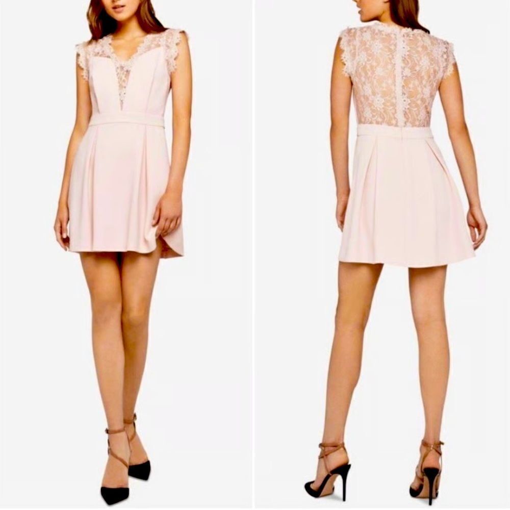 BCBGeneration Elegant Lace Pink Dress NWT